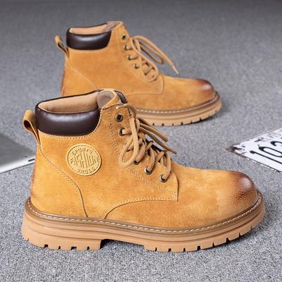 Martin Boots Women's Rhubarb Boots Men's Mountaineering New Autumn Thick-soled Heightening Boots Men's Short Boots