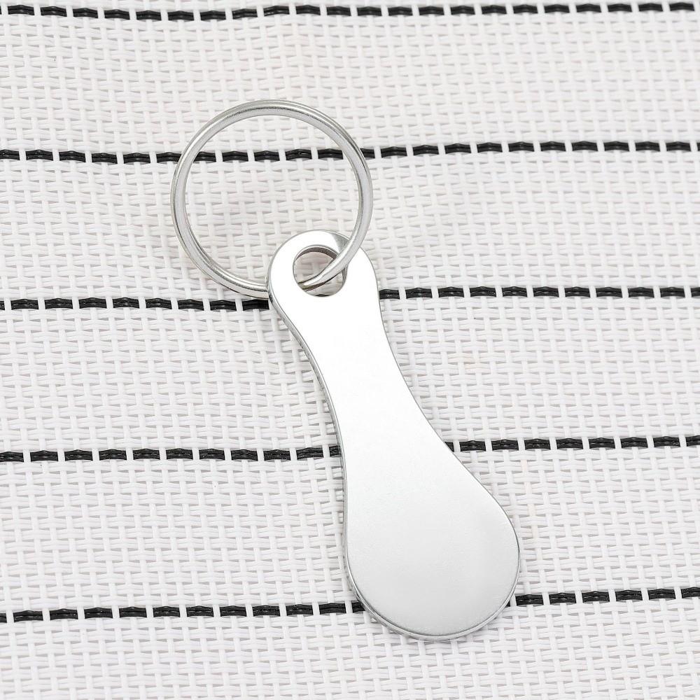 Metal Ring Trolley Key Holder Stainless Steel Supermarket Keyring Shopping Cart Keychain Outdoor