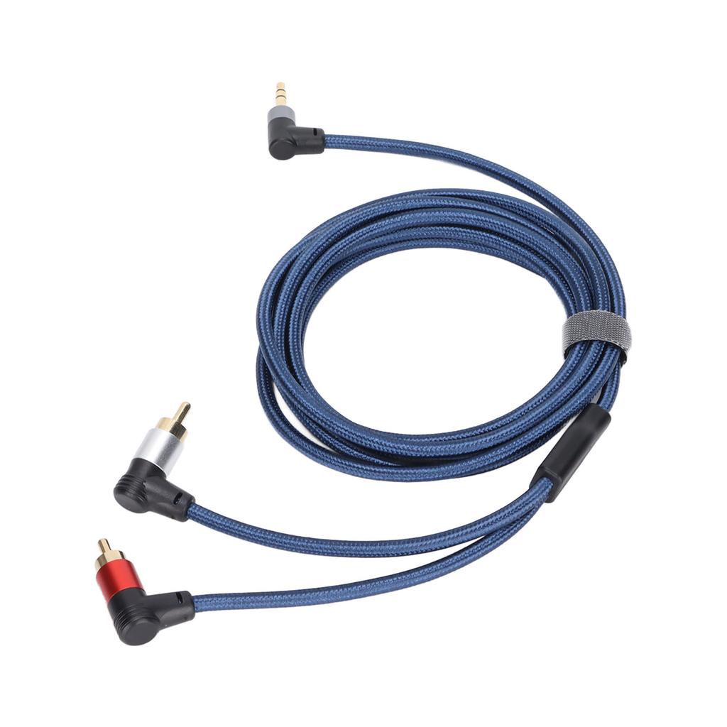 3.5mm Male to 2RCA Male Adapter Braid Nylon Stereo Audio Cable for Speakers Amplifier Mixer