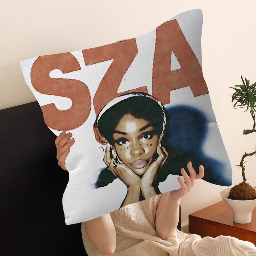 Popular Female Star Pop Singer Sza Cushion Cover Polyester Sofa Cushions Decorative Throw Pillows Home Decoration Pillowcover