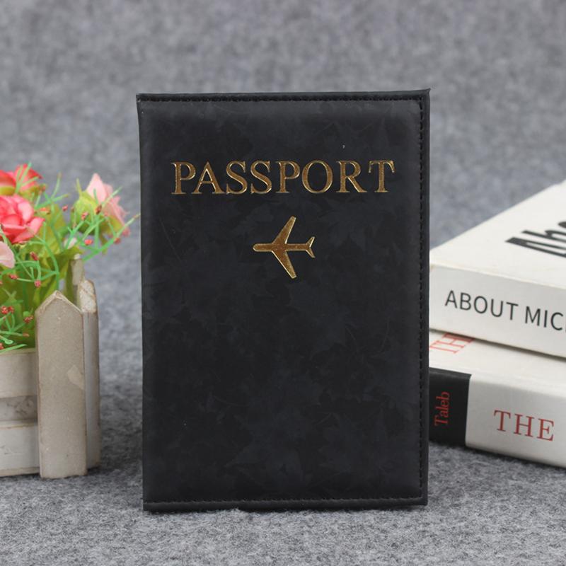 Id Holder With Airplane Clasp Pu Leather Travel Wallet, Multiple Card Slots Passport Holder Travel Passport Cover For Men Women