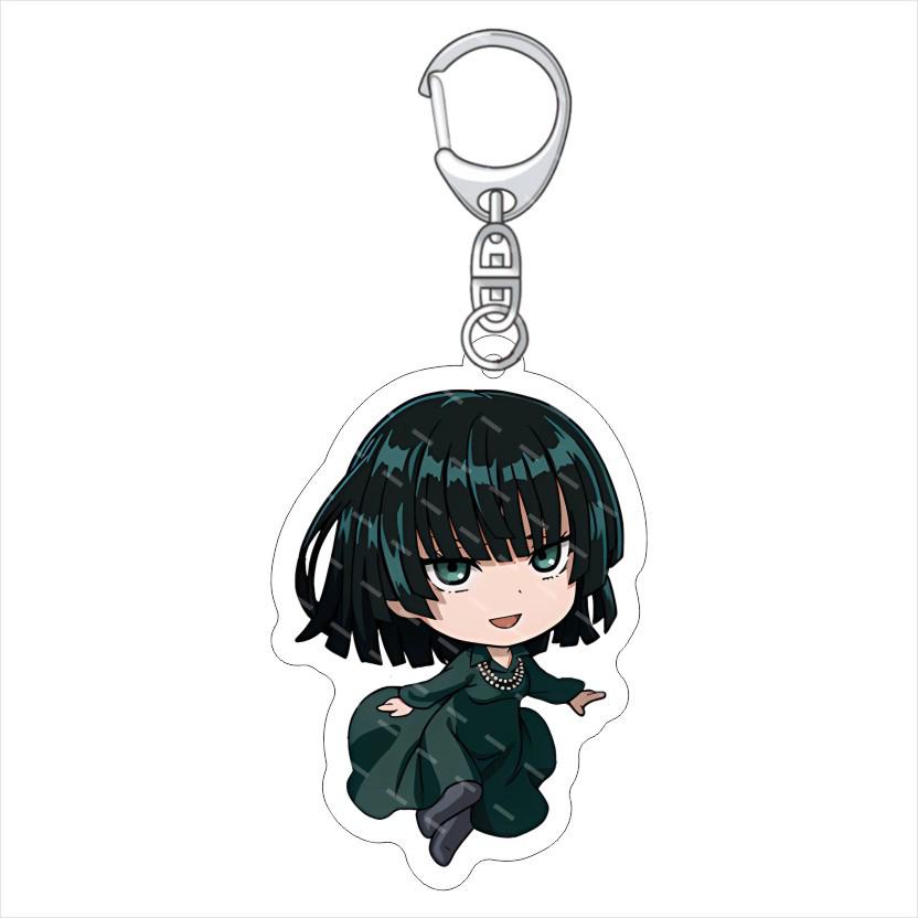 One-Punch Man Characters Acrylic Keychain: King, Saitama, Genos & Garou Charm