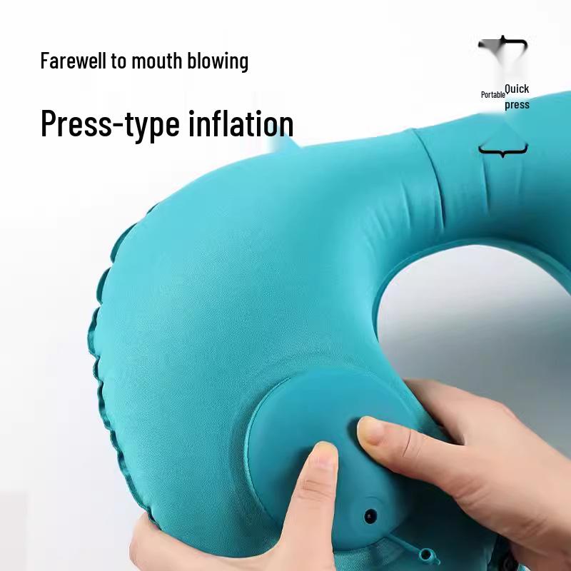 Tragbares aufblasbares U-förmiges Nackenkissen – Perfekter Reisebegleiter für Komfort und Unterstützung