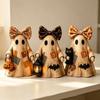 Double-Sided Printed Tabletop Ornament Vintage Distressed Ghost Figurine Home Decora