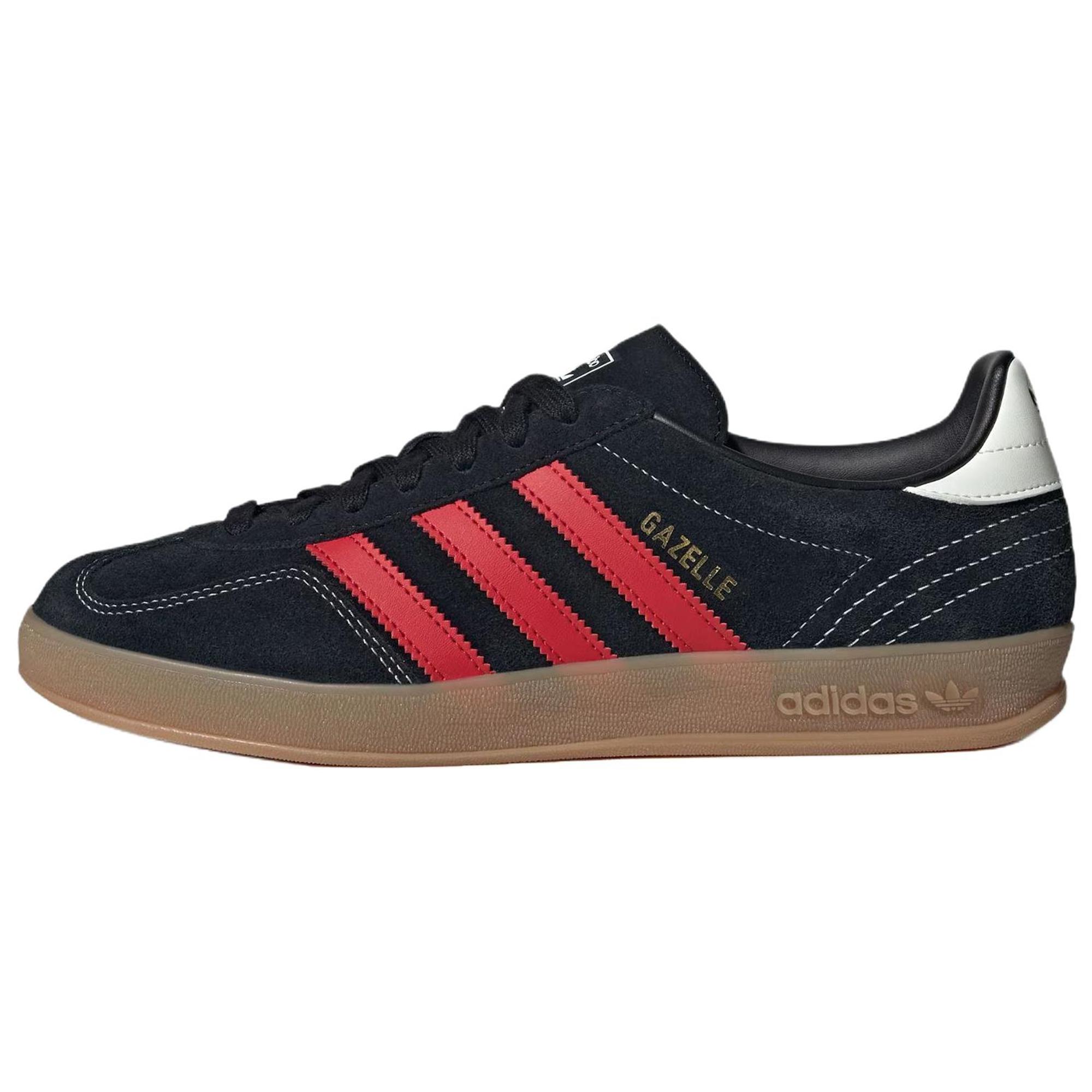 adidas Gazelle Indoor Core Black Better Scarlet Gum Unisex Sneakers IH9653 39⅓