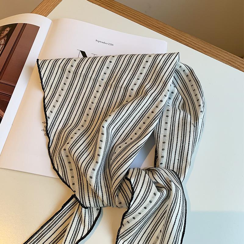 Cotton Spring And Summer Neck Protection Double-Sided Triangular Towel Sweat-Absorbing And Breathable Literary And Artistic Small Scarf Headband