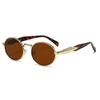 New European And American Circular Sunglasses For Women'S Street Photography Metal Sunglasses Trendy Sun Glasses