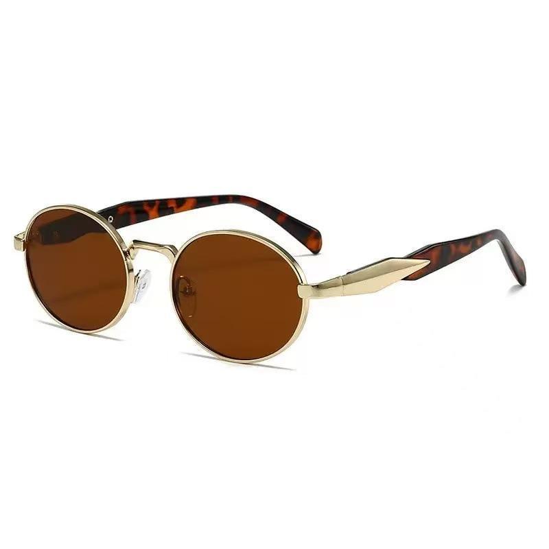 New European And American Circular Sunglasses For Women'S Street Photography Metal Sunglasses Trendy Sun Glasses