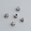S925 Sterling Silver Cloud Pattern Barrel & Wheel Beads for DIY Jewelry Bracelet Necklace Spacer Accessories
