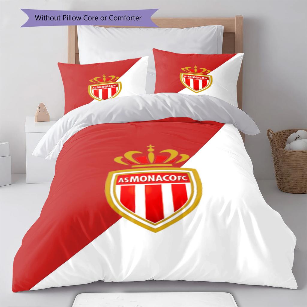 AS Monaco Pattern Bedding Set Quilt Cover Pillowcase Home Decor Gift (1 * duvet cover + 2 * pillowcase, without core)