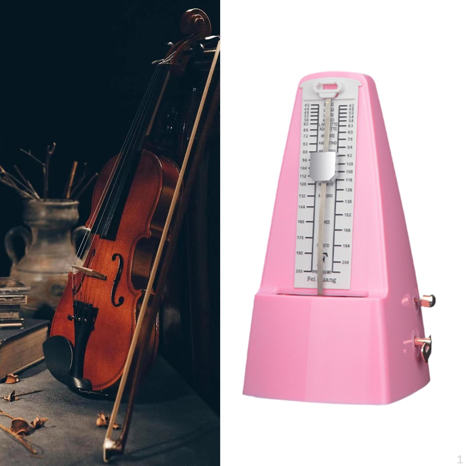 Механический метроном Точный трек ритм Темп Регулируемый Стабильный Высокая точность Практичный Громкий звук розовый