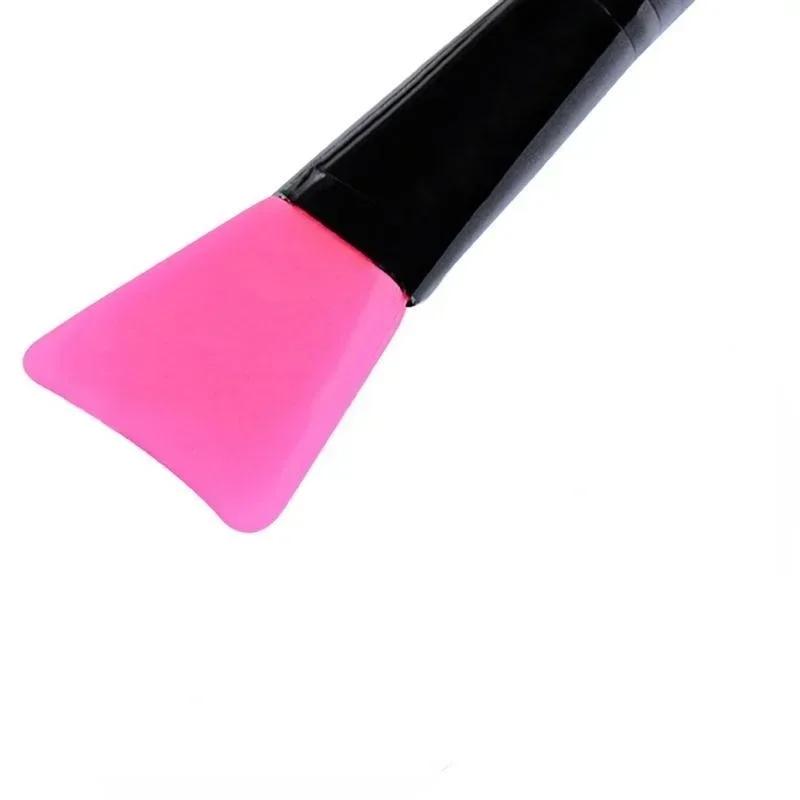 Wooden Handle Silicone Facial Mask Brush DIY Cosmetic Brush Tool Flat Head Facial Mask Conditioning Stick Spot Factory Wholesale