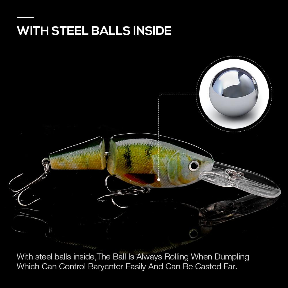 Minnow Fishing Lures 105mm 15g 2-Segment Jointed Bait Floating Wobblers For Pike Artificial Bait Crankbait Fishing Goods