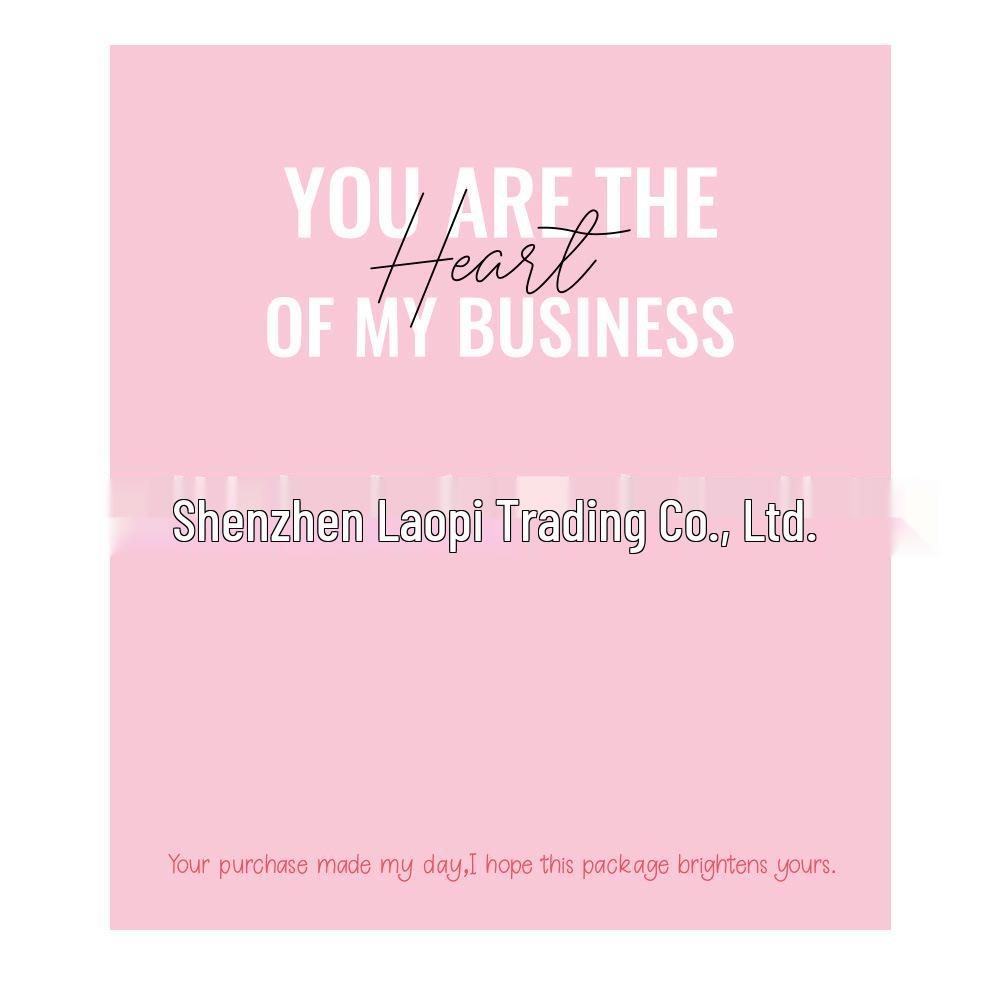 Valentine's Day Thank You Card - Pink Coated Paper Gift Card Packaging