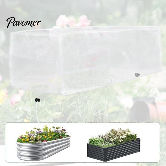 Outdoor Plant Safety Barrier Garden Netting for Raised Bed, Fine Mesh Cover with Drawstring, Breathable Greenhouse Bird Insect Vegetables Seedlings