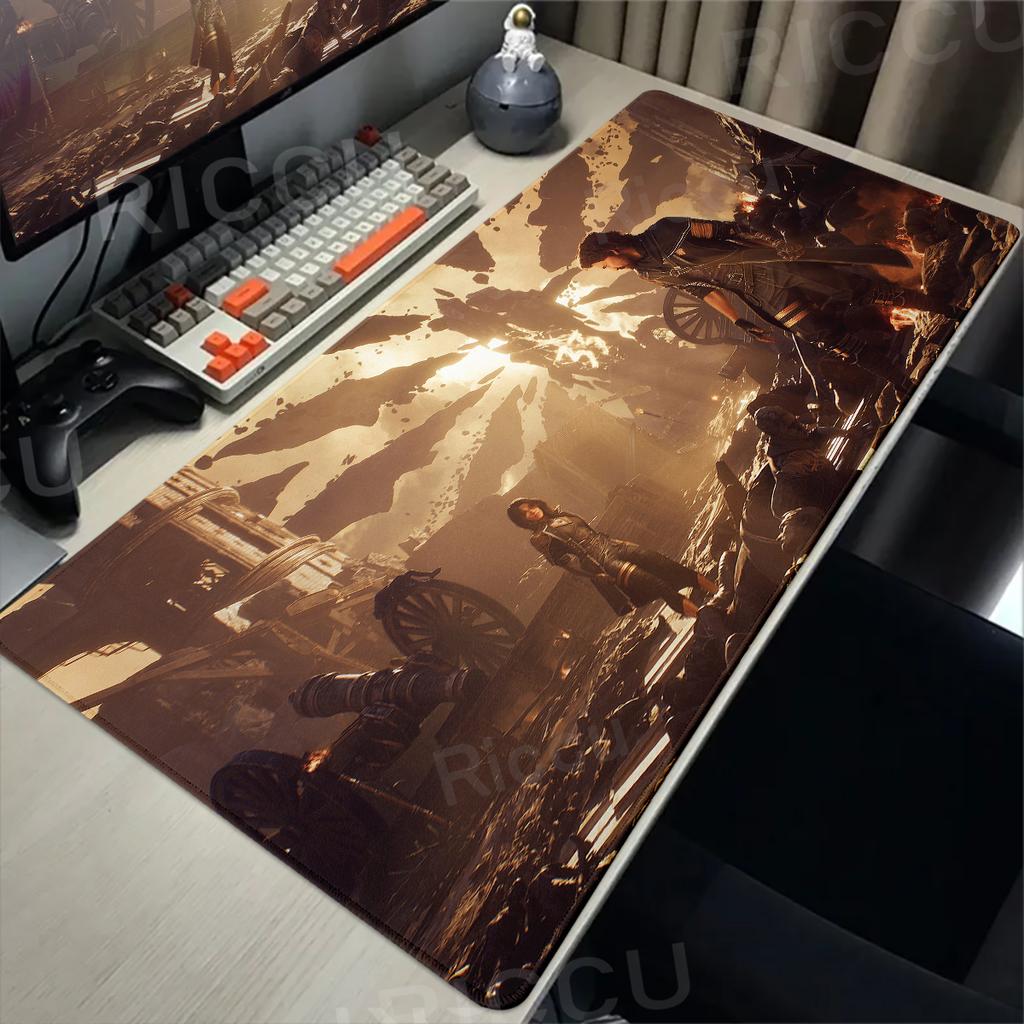 Clair Obscur Expedition 33 Podkładka pod mysz XXL Podkładka pod klawiaturę i mysz ścieg Podkładka pod mysz Podkładki na biurko Akcesoria do PC do gier Mata do e-sportu 90x40cm