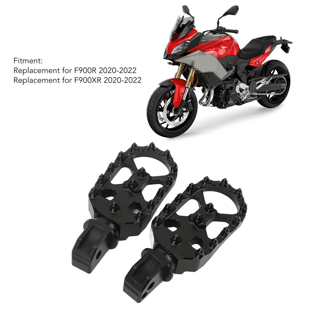 1 Pair Motorcycle Rear Footpegs CNC Aluminum Anodized   Replacement for F900R F900XR 2020‑2022