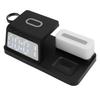 Multifunctional Alarm Clock Wireless   with Night Light Calendar for Phone Watch Earphone