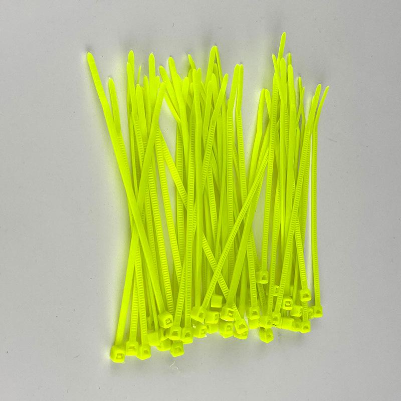 Multi-Color Nylon Zip Ties - 2x100 Pack, Small 2.4mm Wide In Blue, Red, Yellow, Green, Orange, Black, White & Pink