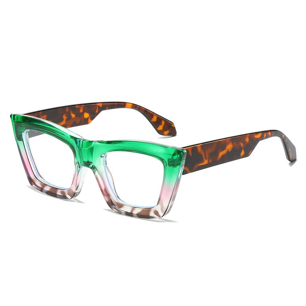 2025 Cat Eye Flat Mirror, Personalized Large Frame Contrasting Color And Multi-Frame Glasses