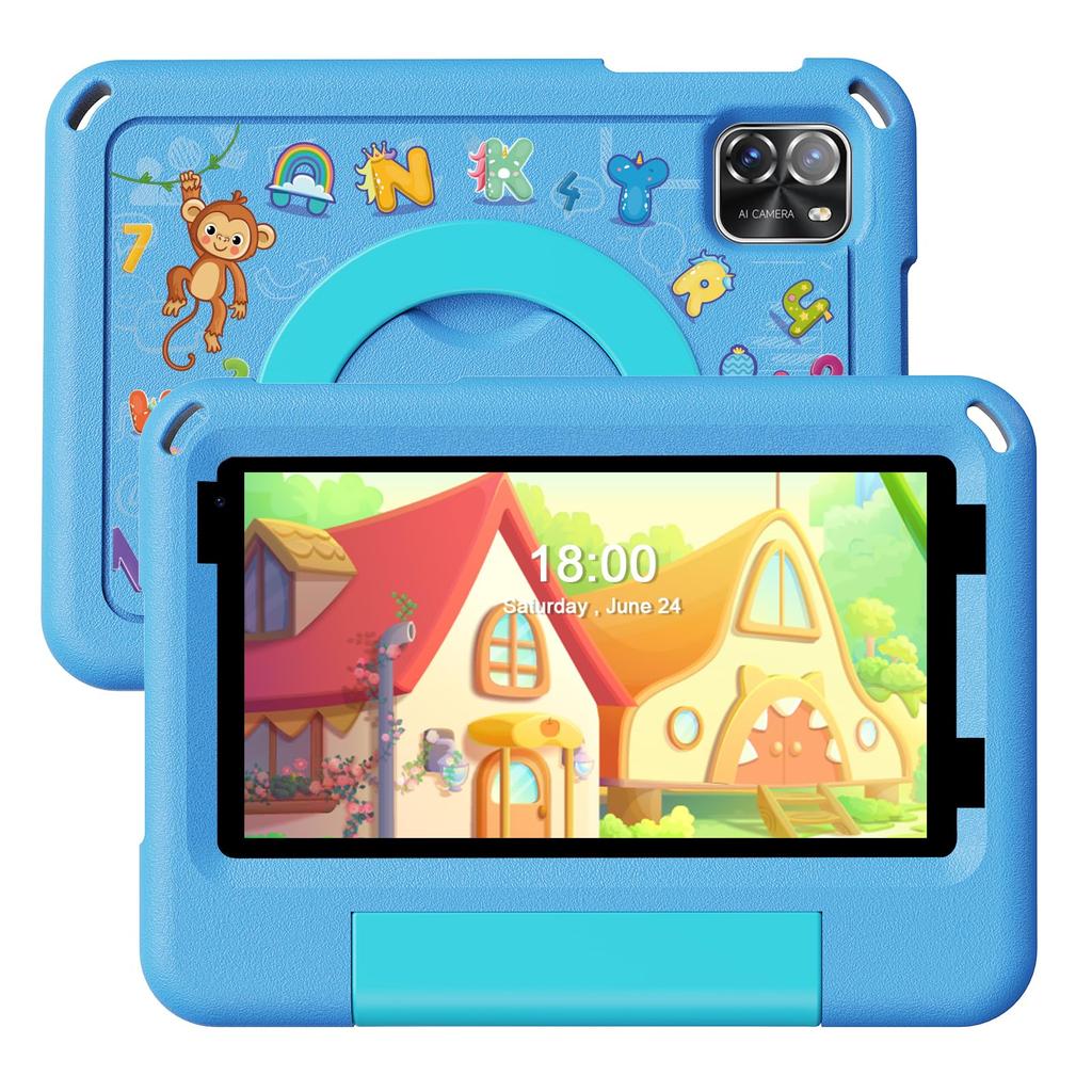 Kids Tablet 7" TAB 7 Pro Android 14 8-Core 8GB+64GB Wi-Fi EVA Case YouTube Kids Type-C Unlimited Educational Apps