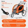 SucceBuy 88/100 Lbs Child Bike Trailer Double Seat Carrier Converts To Stroller Foldable Children Bicycle Trailer for Toddlers