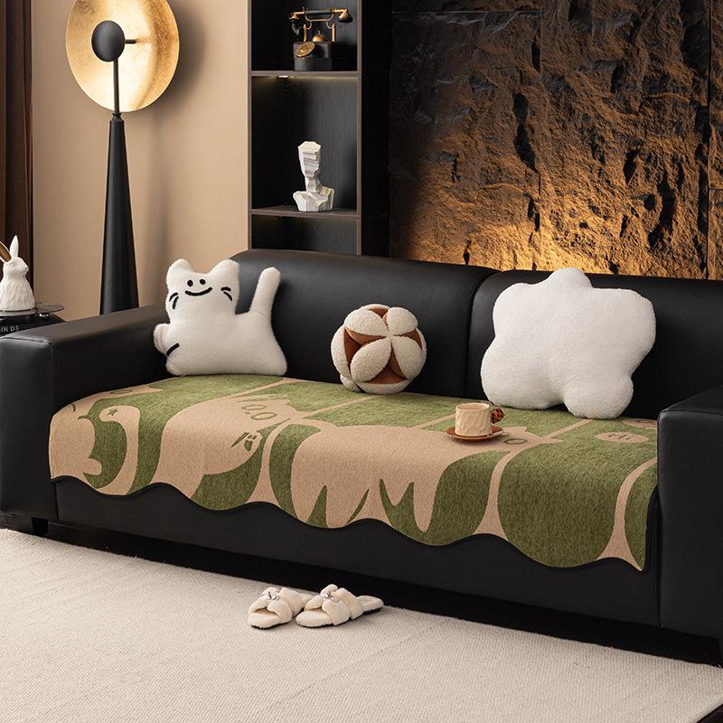 

New Special-Shaped Sofa Cushion Fixed Non-Slip Four-Season Universal Leather Sofa Seat Cushion Premium Sofa Cover 90*70cm