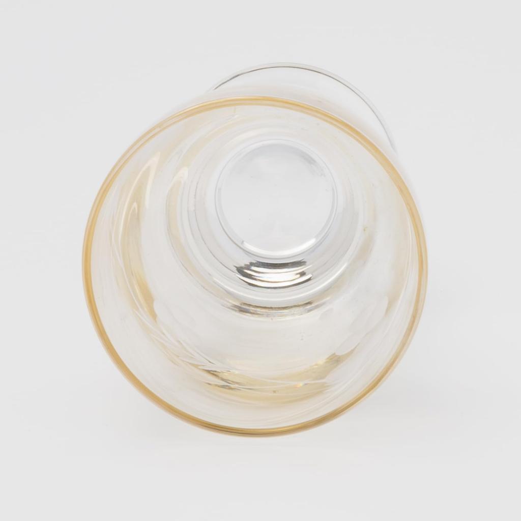 Otsuka Glass "Colorful Poem" Sake Glass, Approximately 70ml, Long Cup, Hana Kiriko Amber Brown, Made In Japan, 07603-15-1AMB-1P