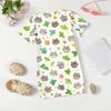 Mädchen lockeres kurzärmeliges Kleid leicht rundhalsig lässiges Kleid mit Tiermotiv bequemes Sommerkleid für Kinder