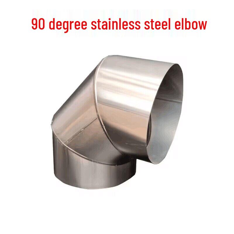 45° Thickened Stainless Steel Chimney Elbow for Firewood Stove Exhaust & Heating Boiler