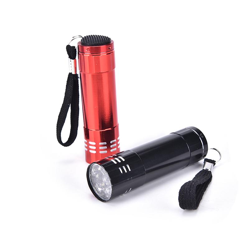 Mini Uv Ultra Violet 9 Led Flashlight Blacklight Light Inspection Lamp Torch