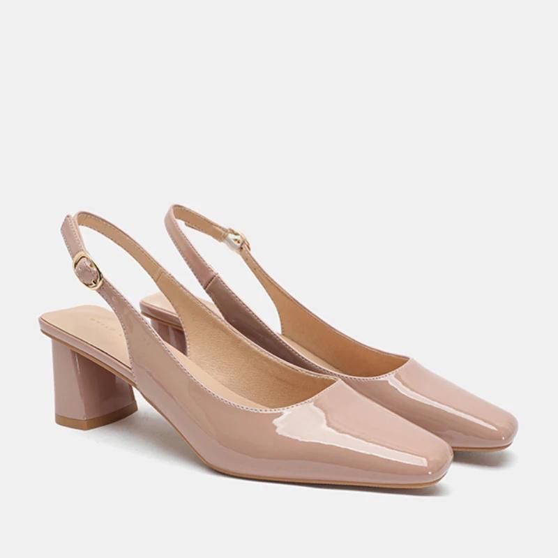 Léto Neformální Móda Hranatá špička Silný podpatek Dámské sandály Nové Sexy Elegantní Banket Pohodlná špička Vysoké podpatky NE:518