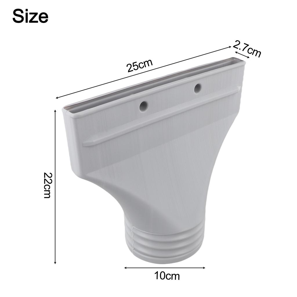 22x25x2cm Exhaust Connection Adapter Ventilation Perfect Airflow Four Locking Tabs High-Quality Plastic Minimal Height
