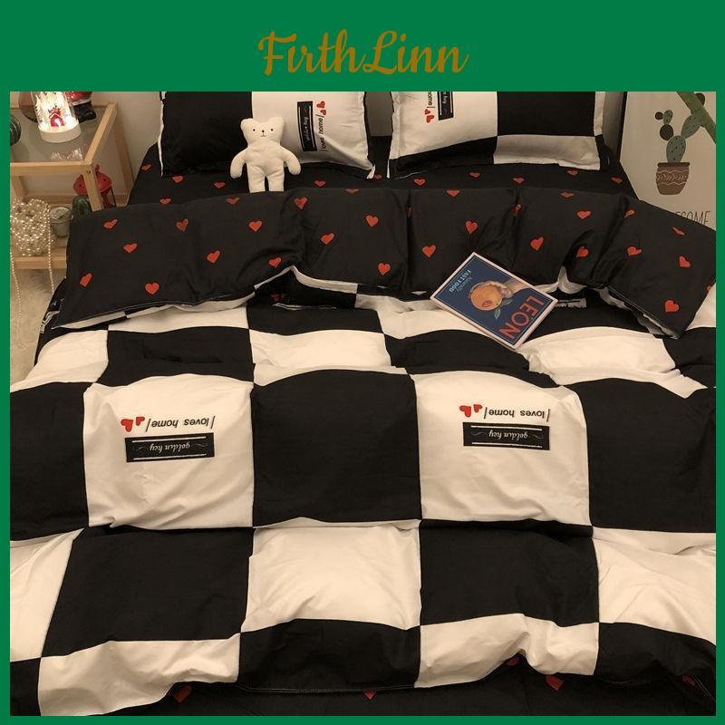 Fourpiece Bed Quilt Cover Sheet Washed Cotton Quilt Cover Dormitory Household Daily Necessities