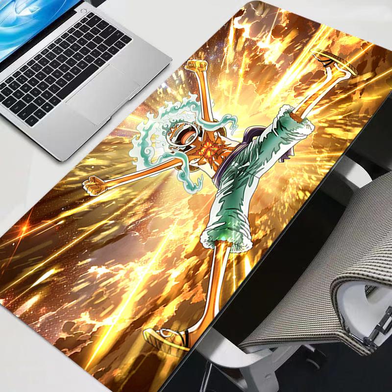 Коврик для мыши One Piece MonkeyDLuffy Большой Игровой XXL Клавиатура Стол Коврик для мыши Ковер Резина Tapis Souris Gaming Ноутбук Коврик для мыши 800x300x2mm