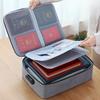 Household Multi-Layer Document Storage Box for Certificates, Passports, Cards. Multi-Function File Storage Bag for Family
