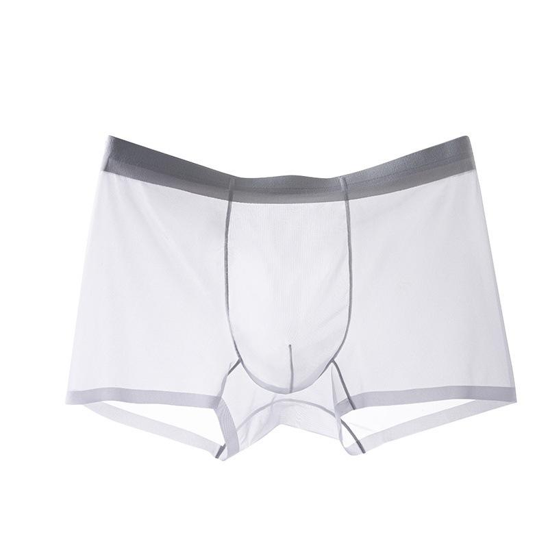 Lightweight Transparent Seamless Underwear One-piece Ice Silk Transparent Sexy Men's Flat Underwear