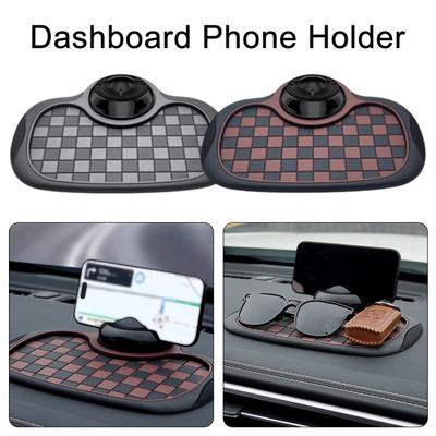 Soporte para Teléfono de Coche Tablero Almohadilla Antideslizante Soporte para Teléfono Móvil Giratorio 360 Grados Alfombrilla Antideslizante Multiusos para Gafas de Sol Llaves Gadgets