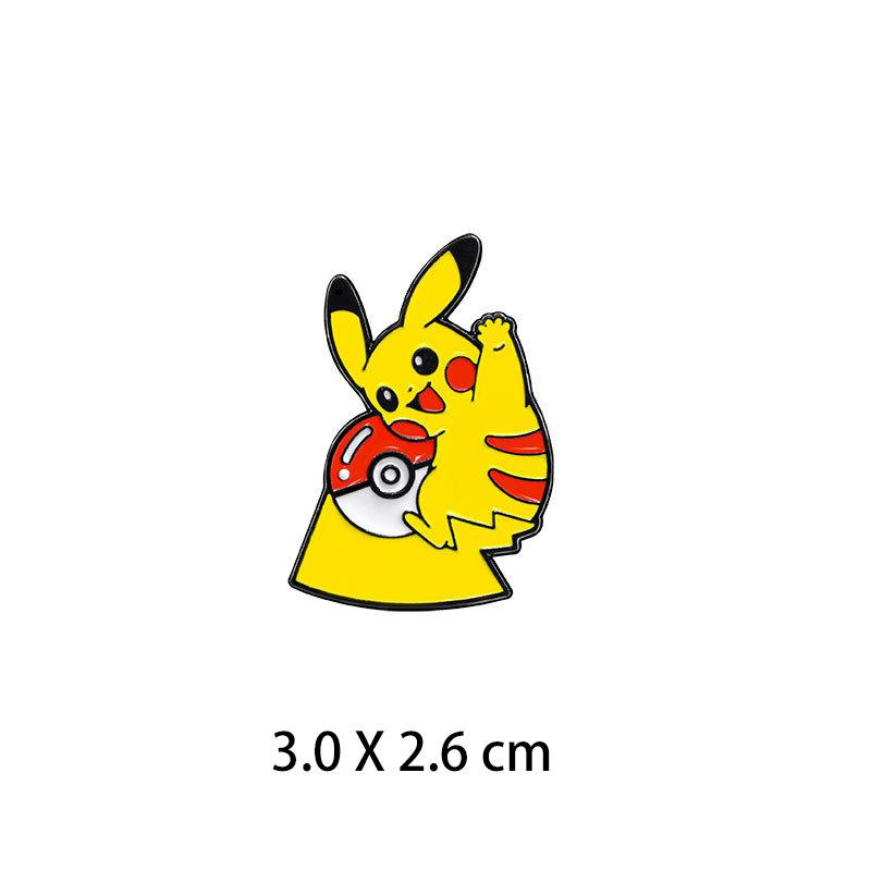 Cartoon Anime Pikachu Brooch Super Dream Cute Pokémon Pokémon Series Metal Badge Backpack Decoration