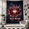 Wall Hanging Tapestry With Custom Name & Text, Eintracht Frankfurt Decorative Tapestry For Bedroom
