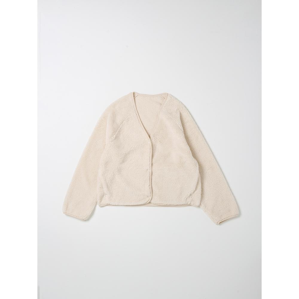 

Daiso [woMen] Пушистый флис с длинным рукавом на кнопках M Слоновая кость