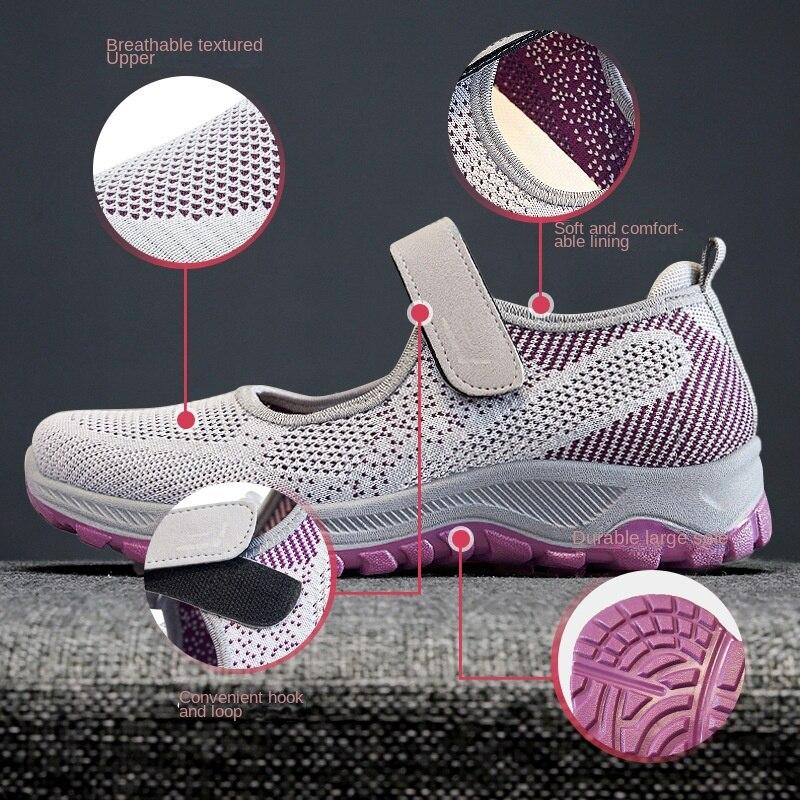 Walking Shoes for Women Fall New Women's Shoes Comfortable Velcro Shoes for Elderly Mothers Shoes for Women