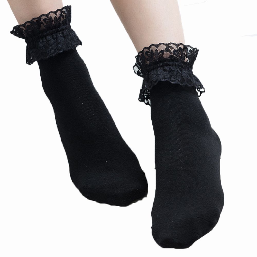 Vintage Frilly Ruffle Ankle Socks Short Sock Socks Boat Socks