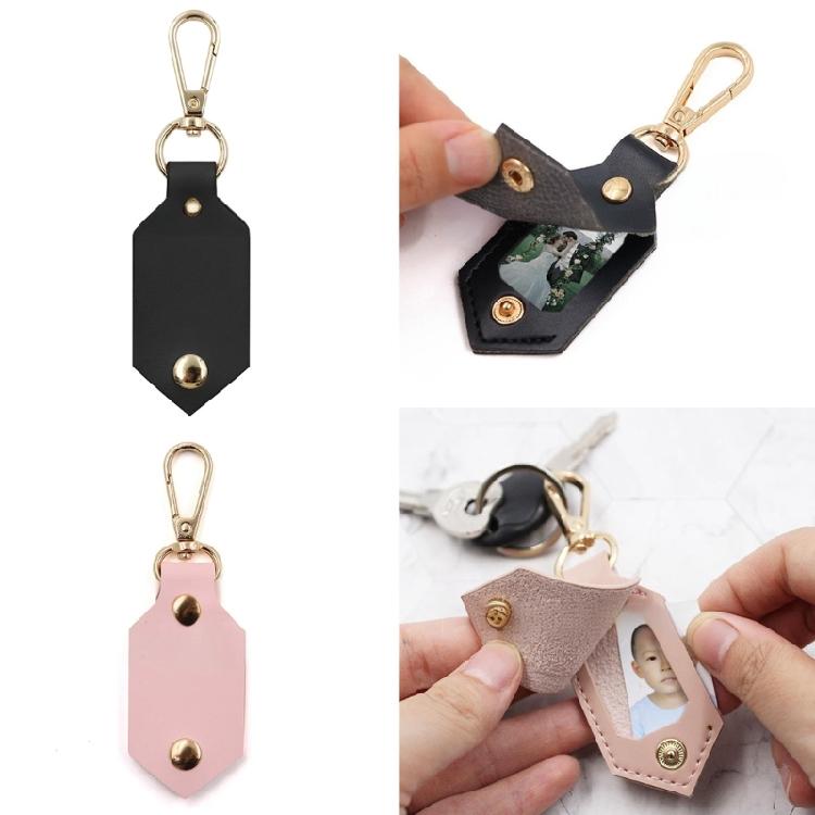 Sturdy Leather Keychain Charm with Photo Unique Fashion Accessory Craft Supplies for Trendy Women Ladies Everyday Use