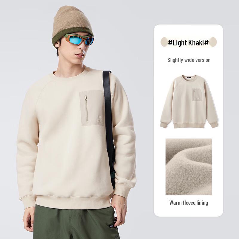 

CAMEL Men s Casual Round Neck Pullover Sweatshirt M