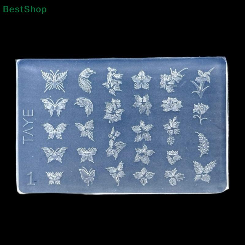 3D Relief Silikon Nagelkunstform Blümchen Knoten Bambusblüten Rahmen Nagelkunst Dekoration Transparente Maniküre Schablone