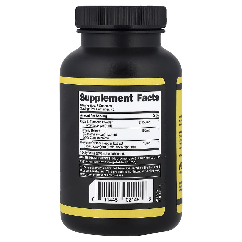 Turmeric with Bioperine®, 120 Capsules