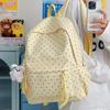 Dot Print Women's Backpack Student Schoolbag Large Capacity Backpack
