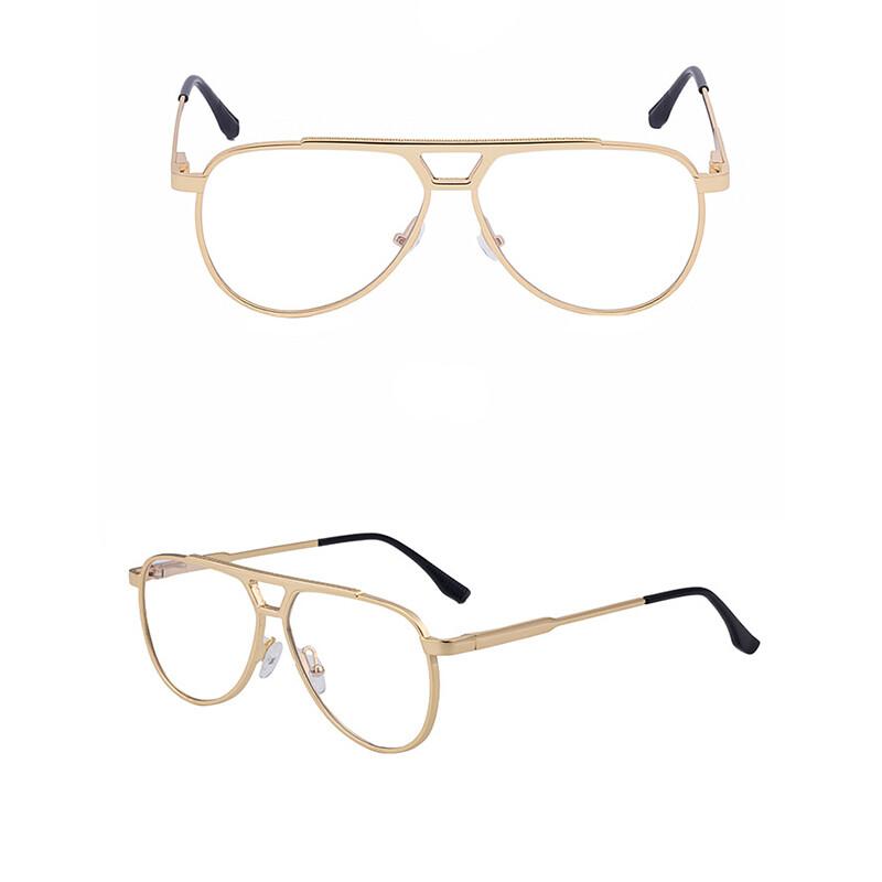Classic Pilot Myopia Glasses Men Luxury Metal Frame Clear Blue Light Blocking Eyewears High-definition OfficeComputerGoggleUV400