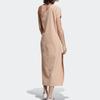 adidas Originals Casual Breathable Loose A-Line Short Sleeve Dress Women Dresses Off-White EC0934